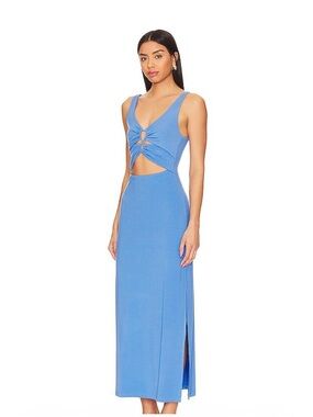 REVOLVE Cornflower Blue Twist Front Cutout Maxi Dress